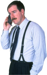 man speaking on mobile phone